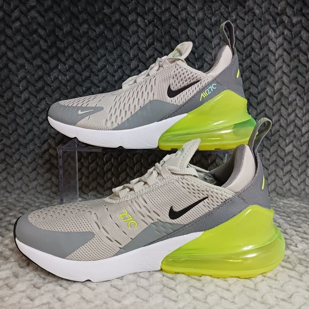 Nike Air Max 270 Light Bone Volt GS Walking Running Shoes Size 5Y Women's 6.5